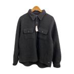 ショッピングstussy STUSSY◆CASENTINO WOOL CPO SHIRT/M/ポリエステル/BLK/1110272
