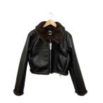 ZARA◆ダブルフェイスライダースジャケット/レザージャケット/L/レザー/BLK/4341/772/800