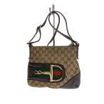 ショッピングＧＧキャンバス GUCCI◆ショルダーバッグ_GGキャンバス_ホースビット/キャンバス/BRW/総柄