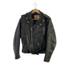 ショッピングschott Schott◆ダブルライダースジャケット/34/レザー/BLK