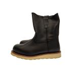 Schott◆ウエリントンブーツ/ペコスブーツ/27cm/BLK/牛革/S24100