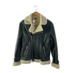 Cinquanta◆ムートンレザーライダース/ジャケット/46/レザー/BLK/無地/H-905/1//