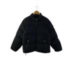 STUSSY◆DOWN PUFFER NYLON/ダウンジャケット/M/ナイロン/BLK