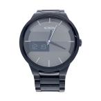 NIXON◆腕時計/アナログ/ステンレス/SLV/BLK/the spencer