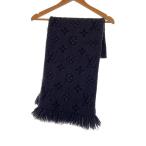 ショッピングLOUIS LOUIS VUITTON◆エシャルプ・ロゴマニア_モノグラム_BLK/ウール/BLK/総柄/メンズ//