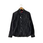 Supreme◆長袖シャツ/S/コットン/BLK/LOGO STRIPE JACQUARD DENIM SHIRT//