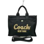 COACH◆トートバッグ/キャンバス/BLK/CY847
