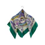 HERMES* шарф / шелк /GRN/ общий рисунок / женский / Calle 90/ женщина бог ke отсутствует 