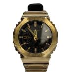 ショッピングG-SHOCK CASIO◆クォーツ腕時計_G-SHOCK/アナログ/BLK/GLD