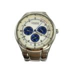 BULOVA◆クォーツ腕時計/アナログ/ステンレス/WHT/SLV//