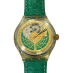 SWATCH◆自動巻腕時計/アナログ/GLD/GRN