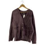 STUSSY◆カーディガン(厚手)/L/ナイロン/パープル