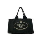 ショッピングPRADA PRADA◆カナパトート/トートバッグ/キャンバス/BLK