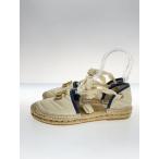 ショッピングエスパドリーユ GUCCI◆GGマーモント/エスパドリーユ/サンダル/37/WHT/631545