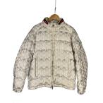 MONCLER◆BOURNE/ダウンジャケット/4/コットン/WHT/総柄//