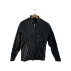 Schott◆レザージャケット・ブルゾン/34/レザー/BLK/無地