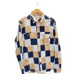 ショッピングパッチワーク STUDIO D’ARTISAN◆パッチワーク/長袖シャツ/XL/コーデュロイ/マルチカラー/5540A