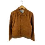 NUDIE JEANS◆レザージャケット・ブルゾン/M/スウェード/BRW/無地