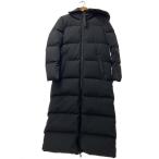 MONCLER◆BERNACHE GIUBBOTTO/ファー欠品/ロングダウンジャケット/0/BLK/D20934939625