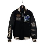 VANSON◆スタジャン/M/ウール/BLK