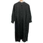 かぐれ◆シャツワンピース/FREE/リネン/BLK/GA44-26M006