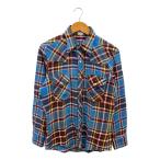 BIGMAC◆70s〜/ウエスタンネルシャツ/M/コットン/ブルー/チェック//