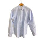 COMME des GARCONS SHIRT◆長袖シャツ/M/コットン/BLU/ボーダー/CDGS6HS