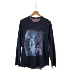ショッピングCROW Supreme◆21AW The Crow Raglan Top/長袖Tシャツ/M/コットン/BLK/無地