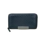 ショッピングサイフ GUCCI◆長サイフ_アヴェル_マイクログッチシマ/レザー/NVY/メンズ