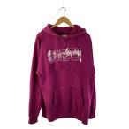 STUSSY◆90s/OLD STUSSY/パーカー/XL/コットン/PNK/プリント