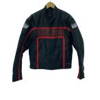 K’S KADOYA◆シングルライダースジャケット/L/ナイロン/BLK/無地