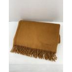 ショッピングカシミア HERMES◆マフラー/カシミア/ブラウン/無地/レディース