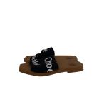 ショッピングchloe Chloe◆フラットサンダル/37/woodyミュール/woodyウェッジエスパドリーユ