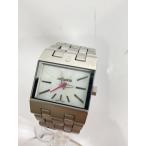 ショッピングnixon NIXON◆THE SMALL TICKET/アナログ/ステンレス/WHT/SLV