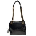 PRADA◆チェーンショルダーバッグ/NAPPA CATENA/レザー/BLK/B4334