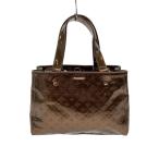 ショッピングエナメルバッグ russet◆トートバッグ/エナメル/BRW/総柄//