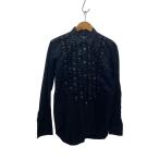 COMME des GARCONS HOMME PLUS◆長袖シャツ/フリル/SS/コットン/ブラック/PC-B028