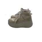Chloe◆NAMA/プラットフォームスニーカー/36/ホワイト/スウェード/メッシュ