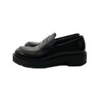 ショッピングPRADA PRADA◆Brushed Leather Loafers/ローファー/US7.5/ブラック/レザー/2DG149