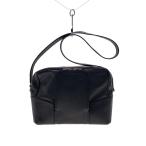LOEWE◆ショルダーバッグ/レザー/ブラック//