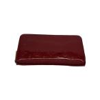 LOUIS VUITTON◆ジッピー・ウォレット_モノグラム・ヴェルニ_RED/エナメル/RED/レディース