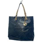 ショッピングエナメルバッグ MICHAEL KORS◆ハンドバッグ/エナメル/BLK/総柄