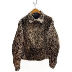 ショッピングzara ZARA◆プリントリアルファーレザージャケット/XL/牛革/BLK/総柄/2521/302/064//