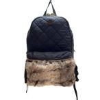 ショッピングmoncler MONCLER◆リュック/ラビットファー/ナイロン/BLK/a209a0065030 54164