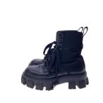 ショッピングPRADA PRADA◆モノリス/ブラッシュドレザー/ブーツ/--/BLK/2UE007//