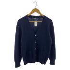 POLO RALPH LAUREN◆カーディガン(厚手)/M/カシミア/ネイビー/カシミア100/小穴有