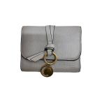 ショッピングchloe Chloe◆3つ折り財布/レザー/BLU/無地/レディース