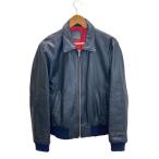 KADOYA◆シングルライダースジャケット/L/牛革/BLK