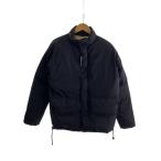 STUSSY◆ダウンジャケット/--/ナイロン/BLK/無地//