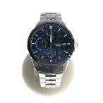 CASIO◆ソーラー腕時計_OCEANUS/アナログ/ステンレス/BLK/SLV